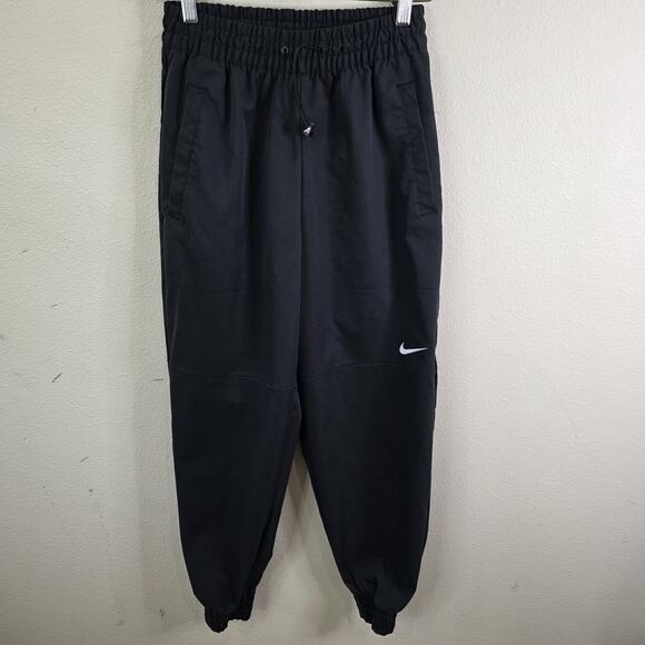 Nike Pants - Nike Sportswear Woven Swoosh Joggers Pants Pockets Black Womens Size Small
